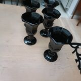 Black ice cream cups