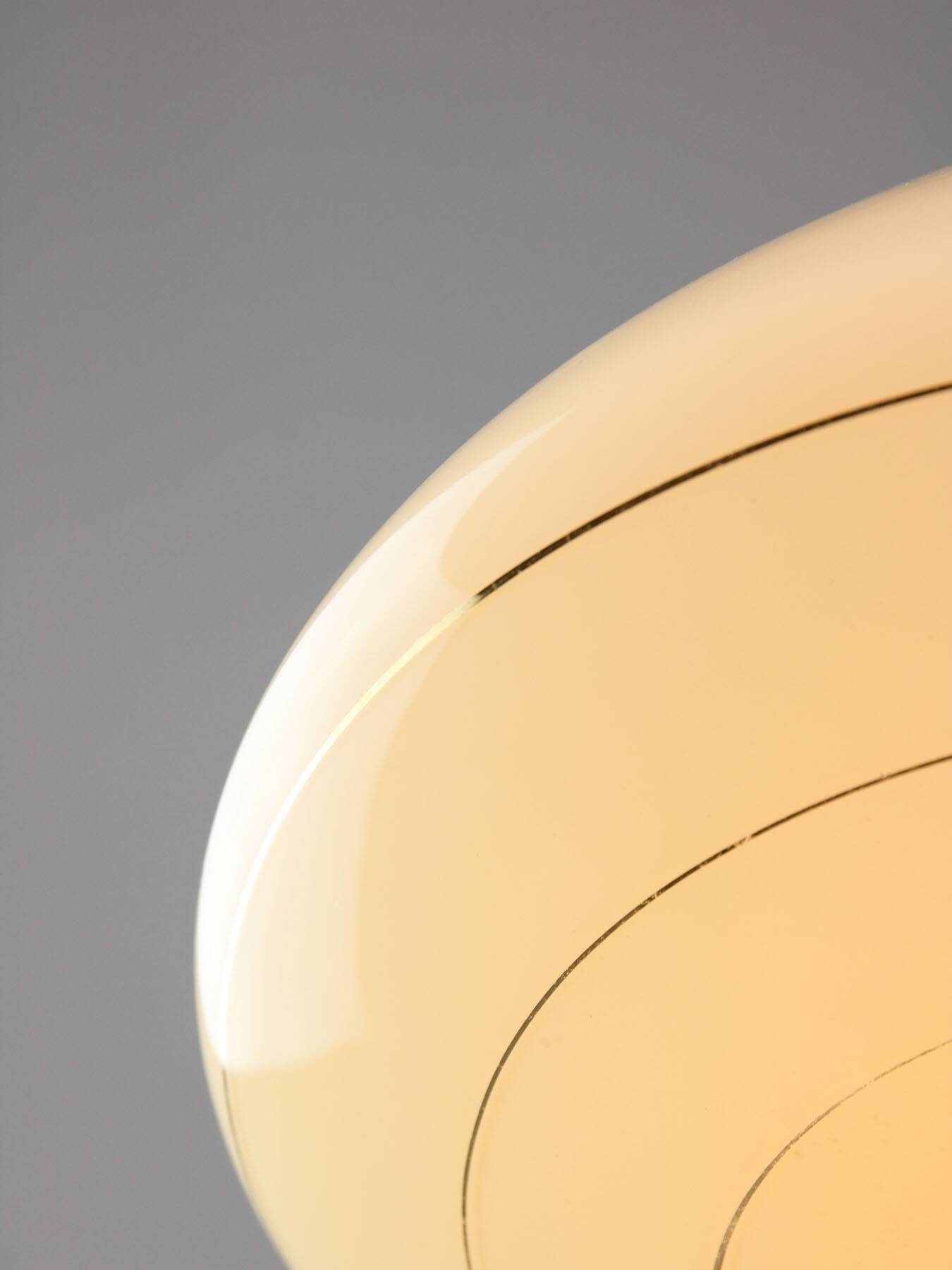 Mid-Century Modern Italian Yellow Glass and Brass Pendant Lamp, 1960s