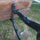 Antique garden bench with cast iron legs