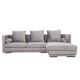 Corner sofa MALMO silver velour, Scandinavian design