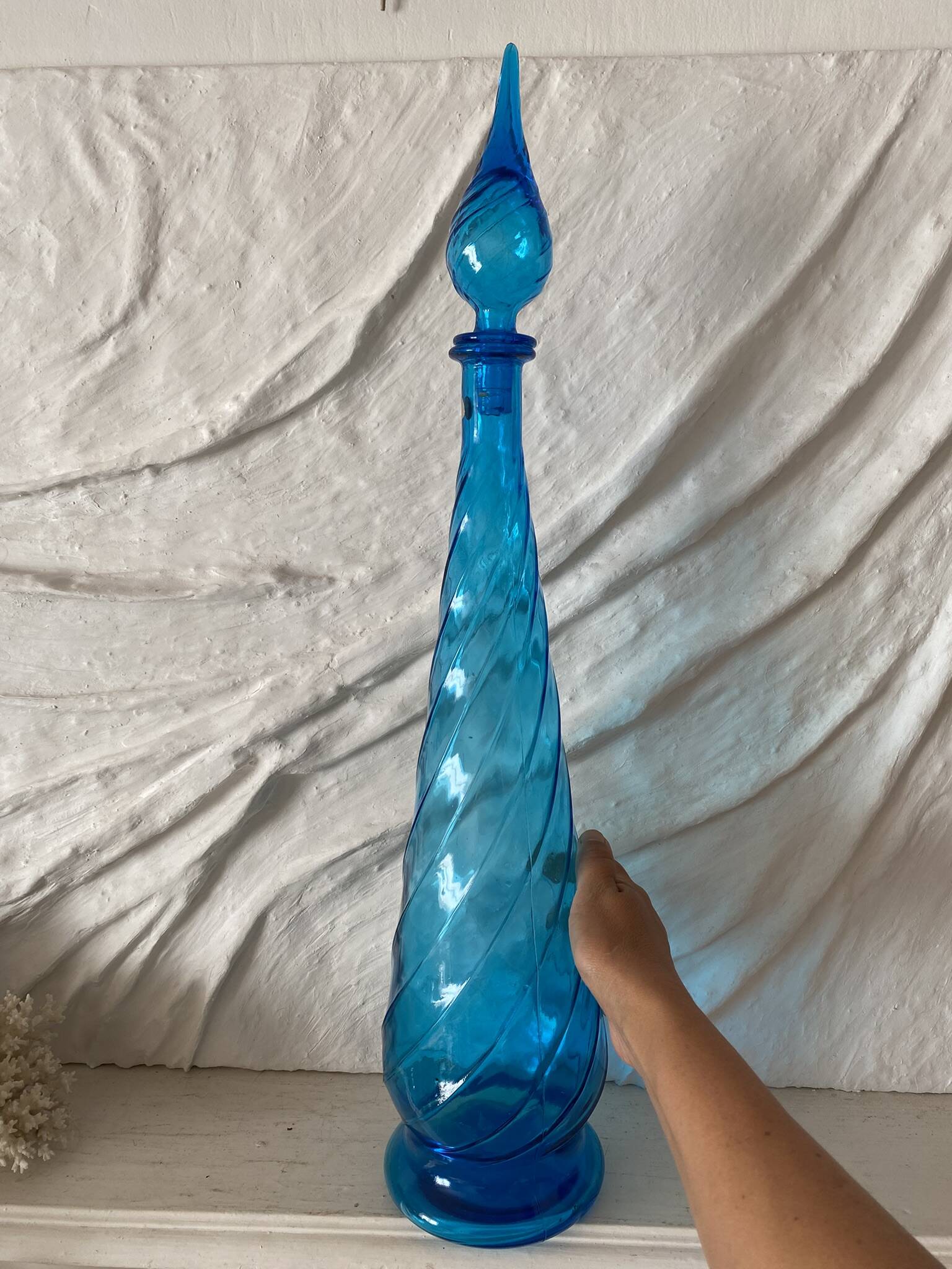 Large Empoli carafe 67 cm, Italy, 1960s-70s