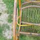Rocking-chair vintage rotin