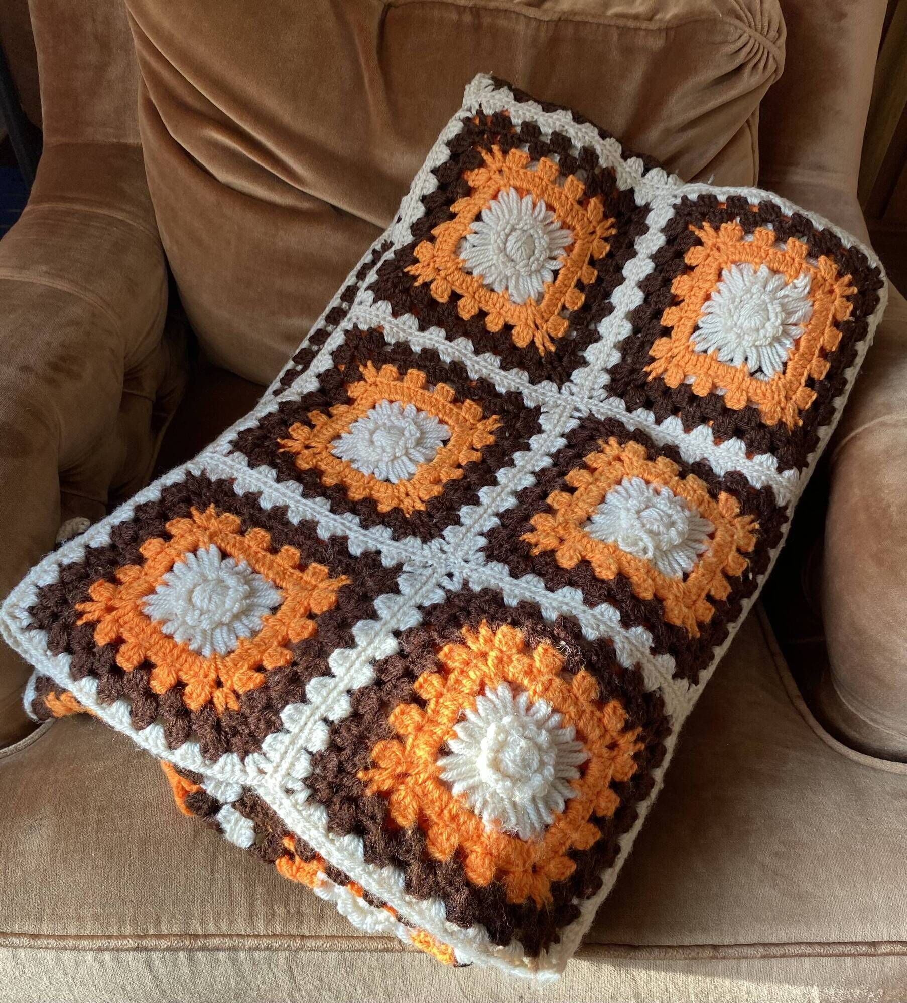 Granny square bedspread