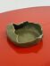 Vintage ceramic asymmetrical bowl in olive green