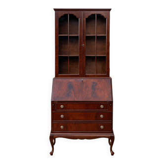 Secrétaire, vitrine, meuble d'écriture, buffet, anglais en acajou