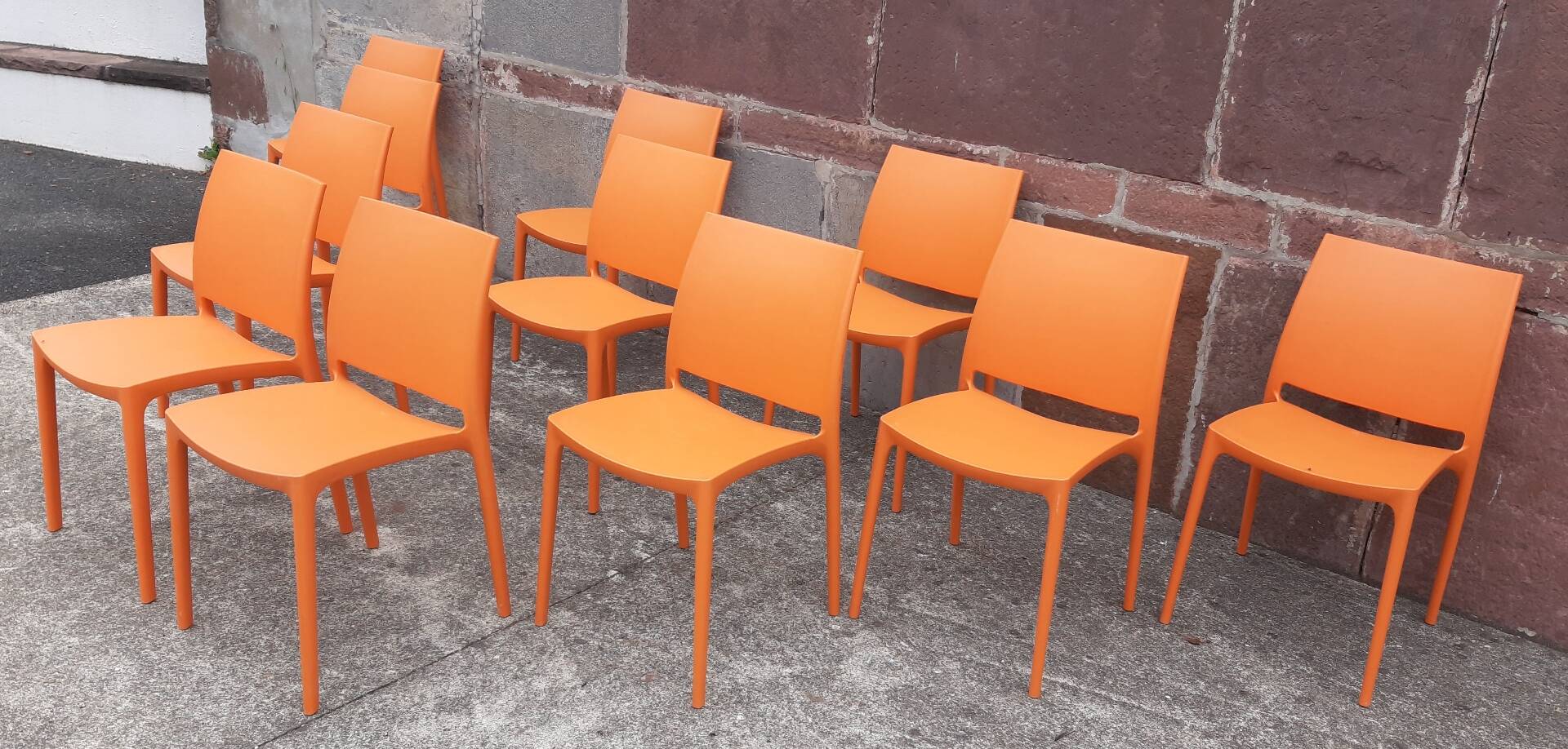 Chaises de jardin empilables (Lot de 11 chaises)