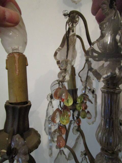 Antique chandelier with pendants