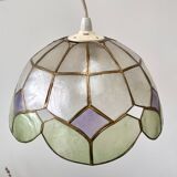 Suspension en nacre arlequin vert
