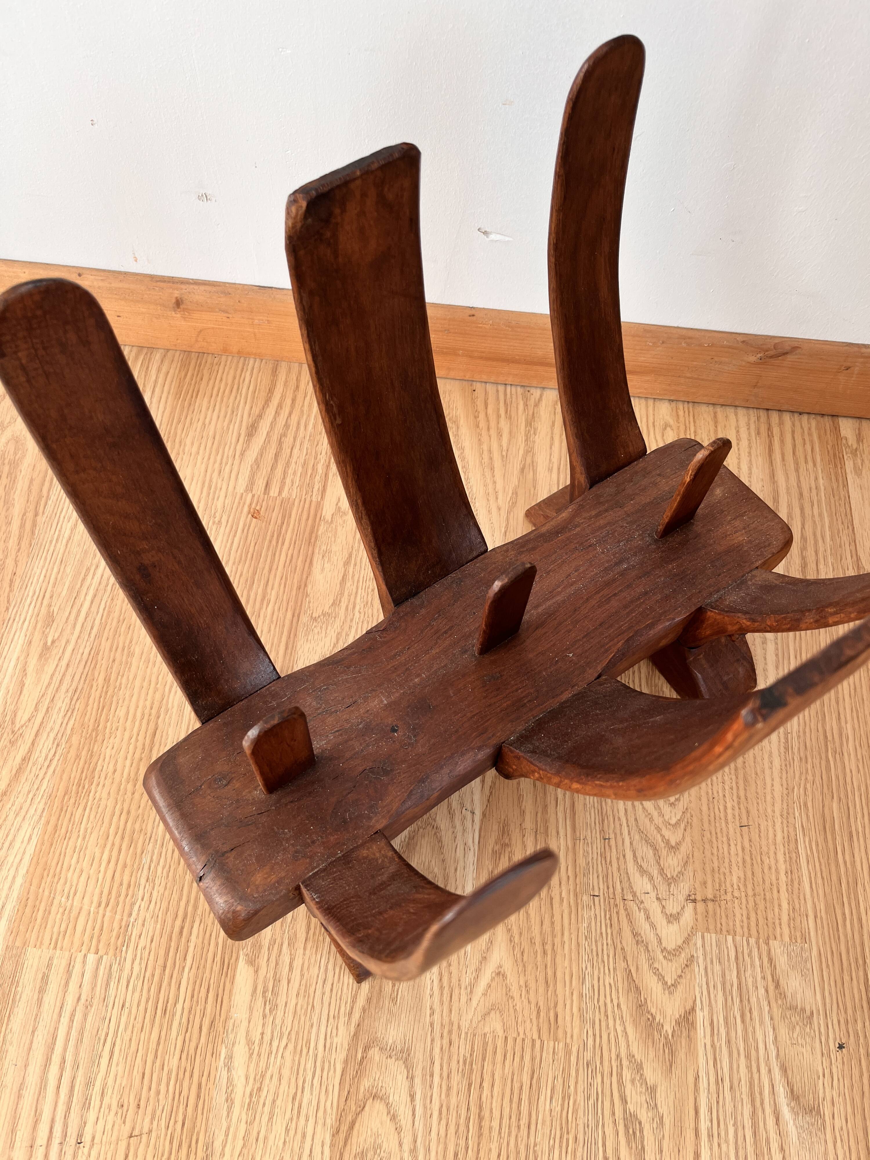 Brutalist magazine rack by Guillerme and Chambron