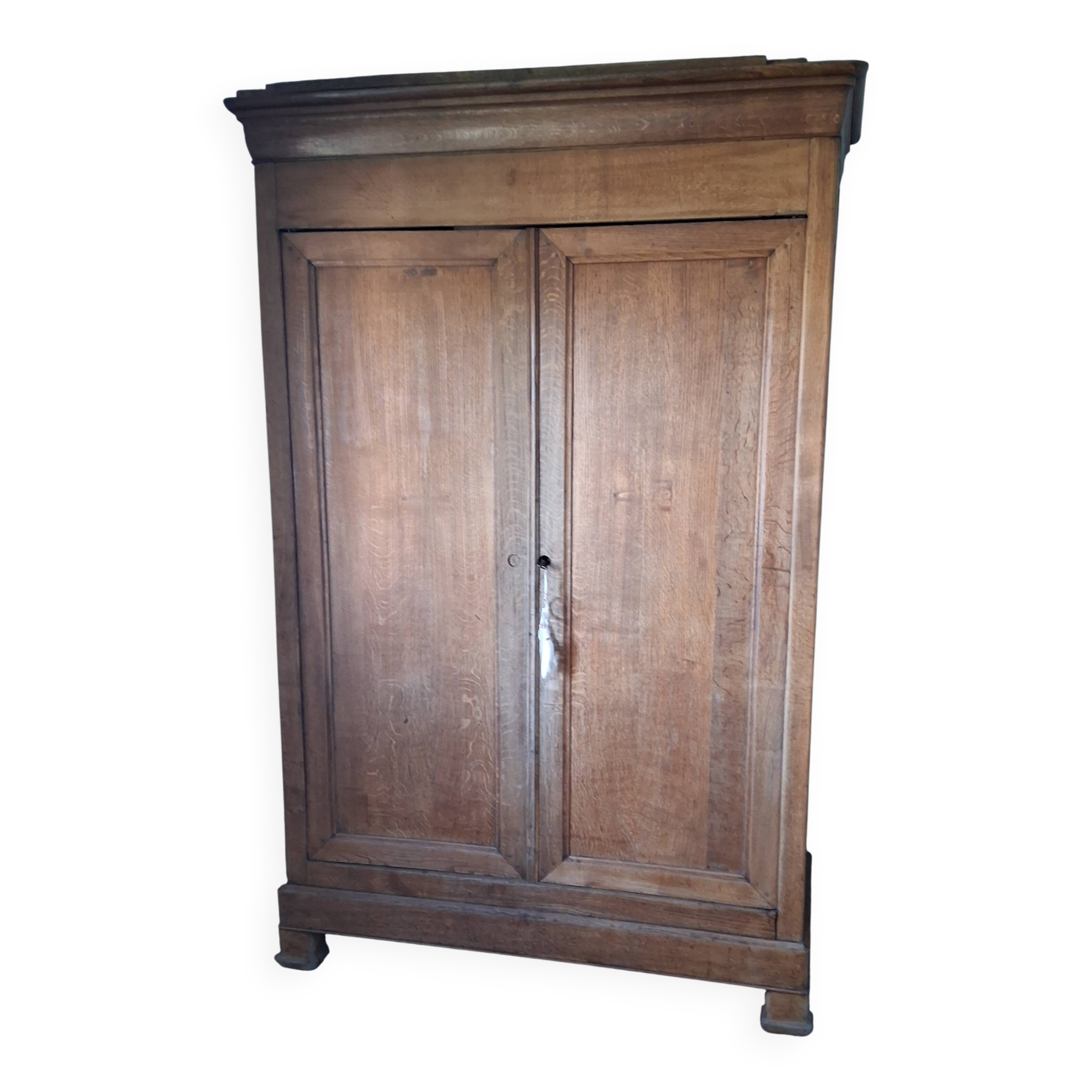Antique solid oak wardrobe