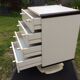 Commode vintage pied tulipe laquée blanc ( Gautier)