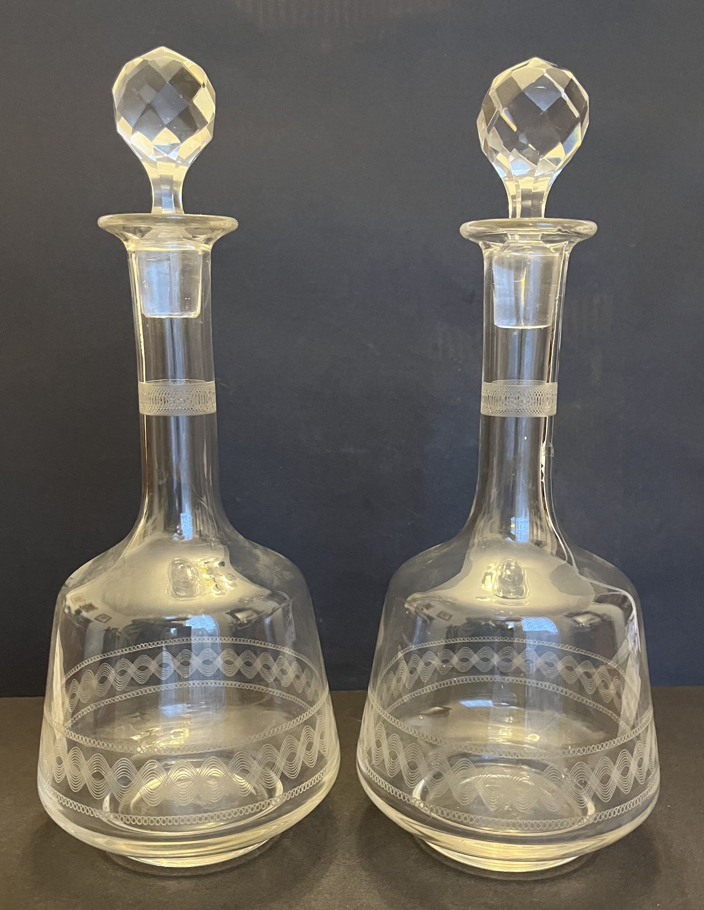 Pair of antique decanters