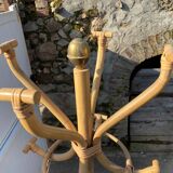 Porte manteau perroquet en rotin vintage 1970