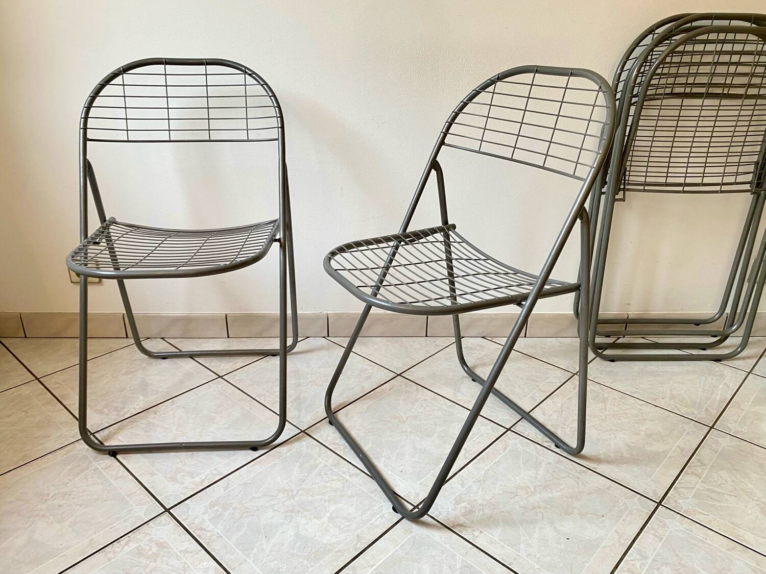 2 folding chairs Äland IKEA design Niels Gammelgaard vintage 90s