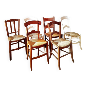 Set of 6 antique chairs