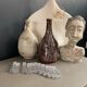 11 moulded glass knife rests - Ref 1167