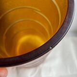 Vase barbini murano jaune signé 90s