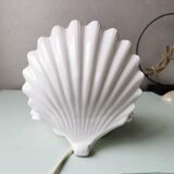 Lampe de table vintage en céramique coquille 1980