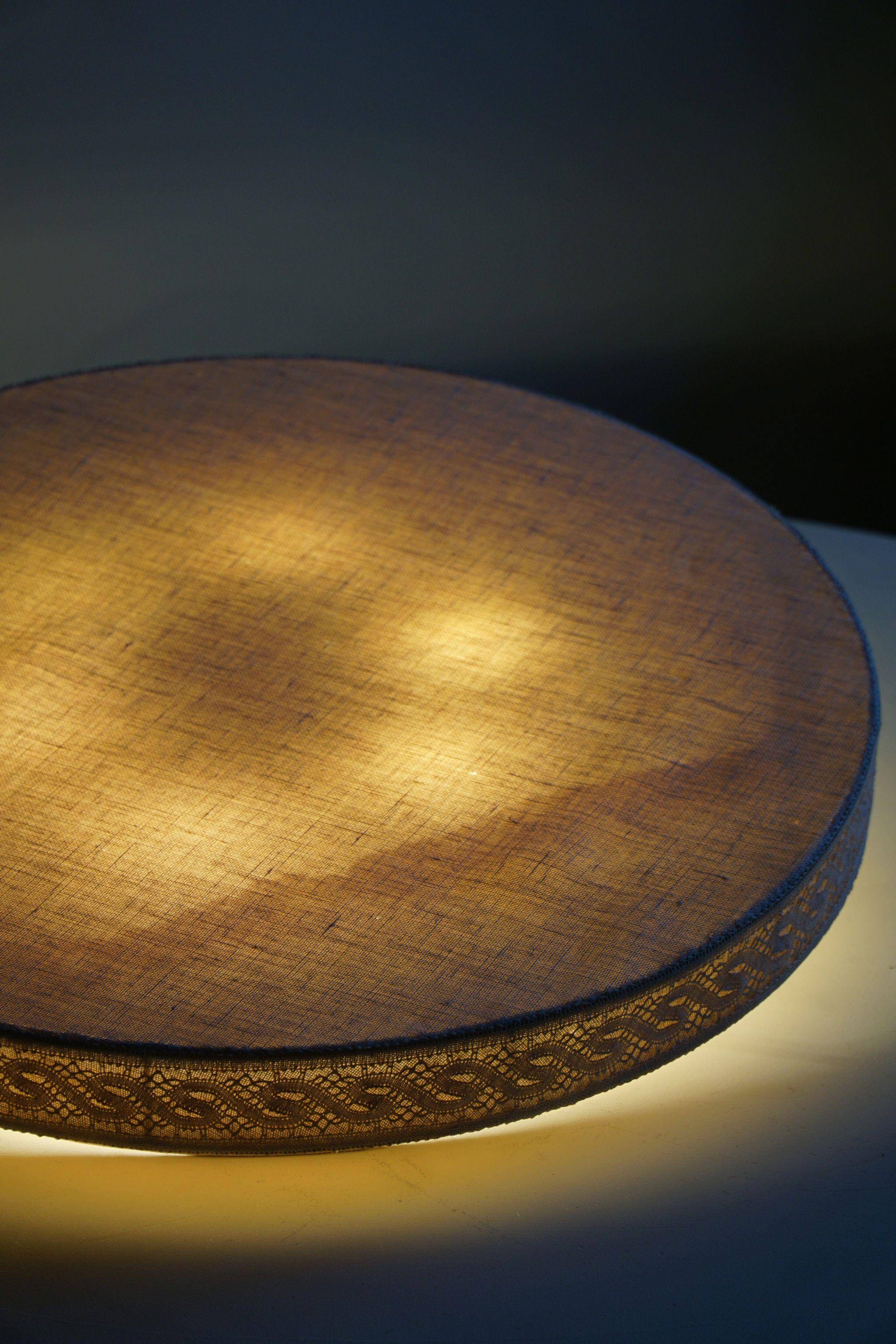 Mid-century Scandinavian Swedish, Ceiling light / Wall sconce in linen, 1950s