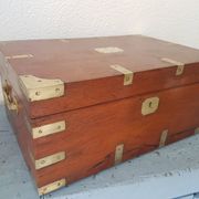 Marine trunk travel cabinet period 19th wood and brass
