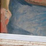 Mid-20th century original oil on canvas – nude woman