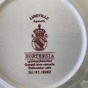 "Hortensia" table service from Luneville, earthenware, 80 pieces