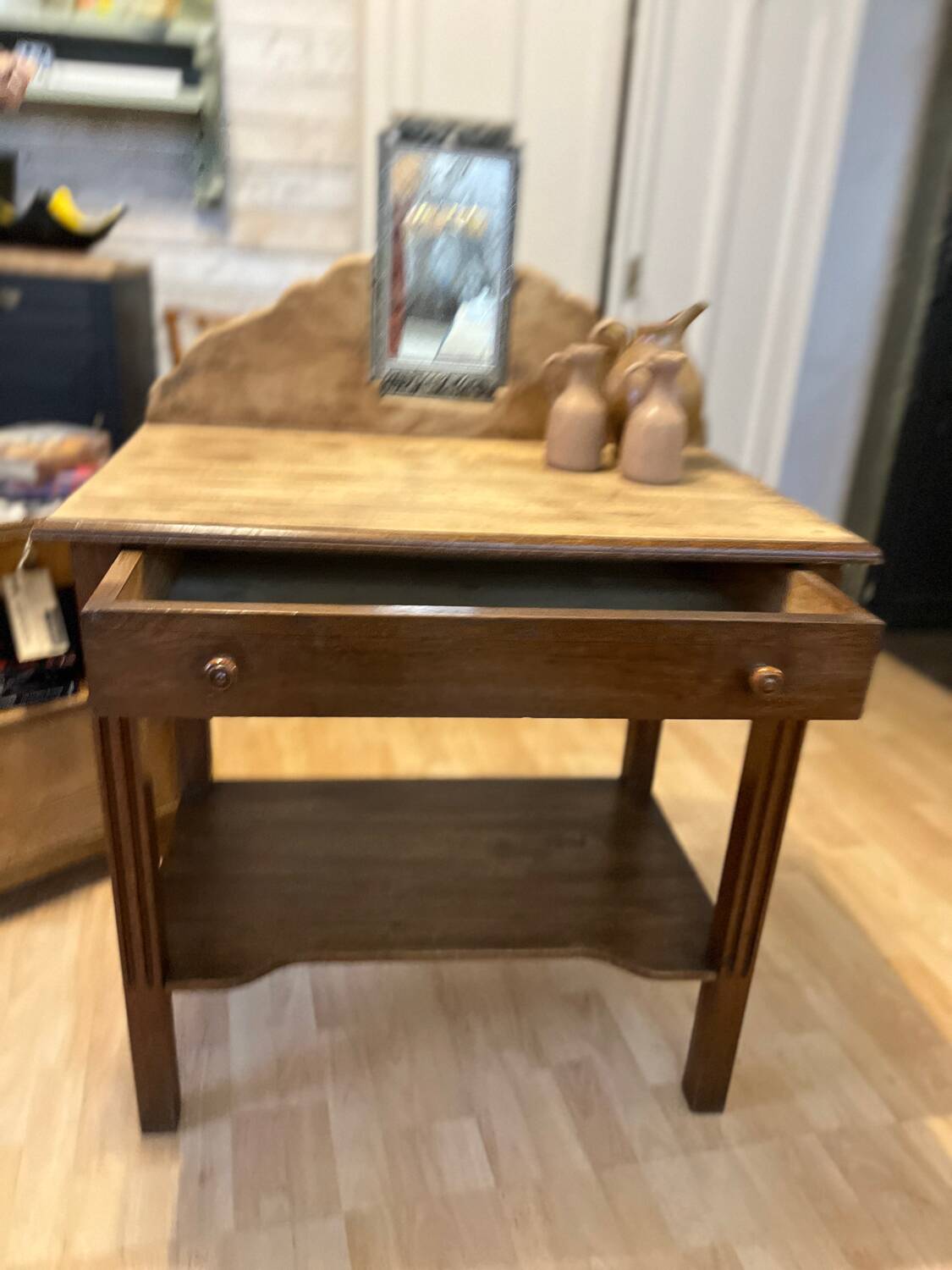Antique oak dressing table