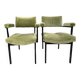 Lot de deux chaises avec accoudoir , velour