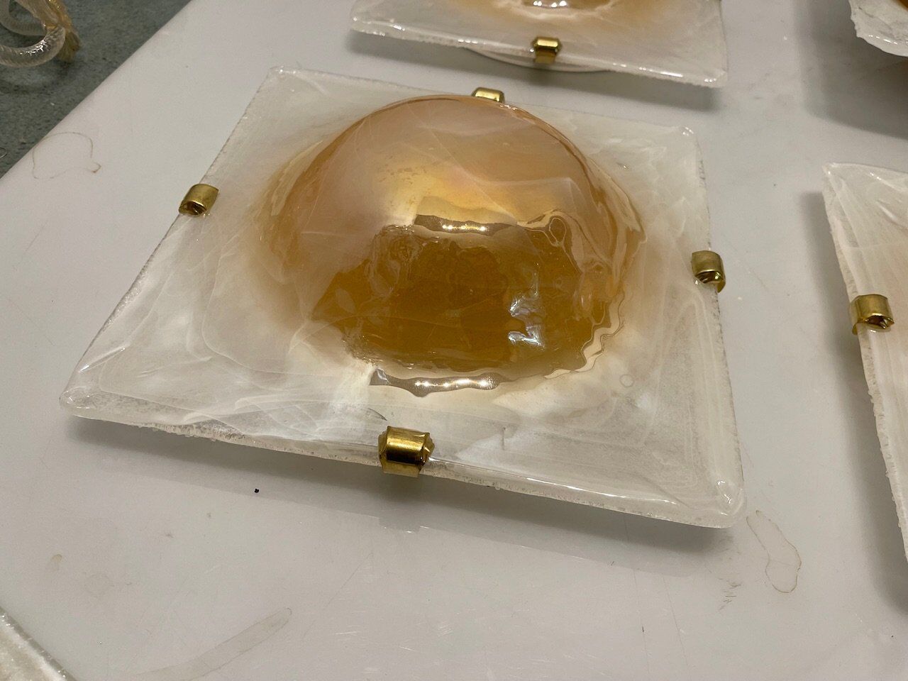 Murano Glass Flushmounts Set of 2