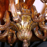 Lustre en bois doré 19ième siècle