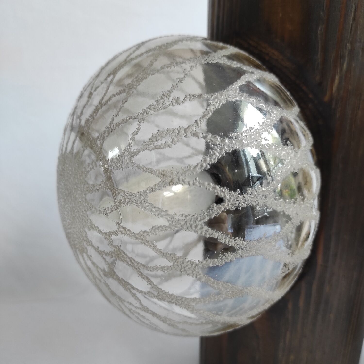Pair of vintage solid wood lamps