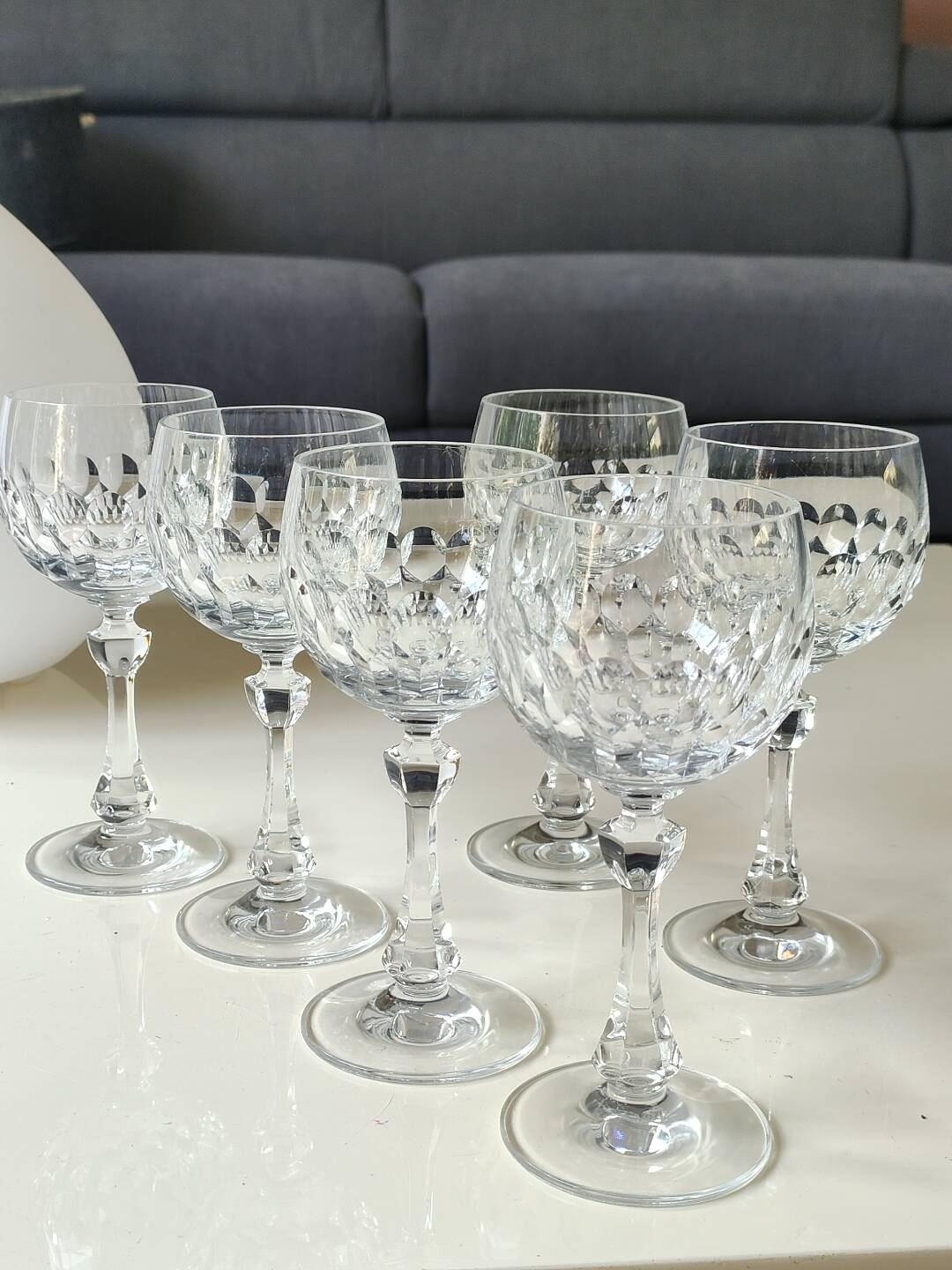 Lot 6. Boule glasses/Allegro model/Christinenhütte-Zwiesel. Tortoiseshell decoration