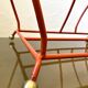 Vintage orange metal magazine rack, 1970s