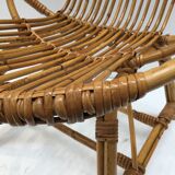 Rattan shell armchair