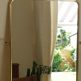 Golden barber mirror