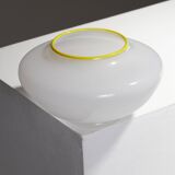 SMALL WHITE GLASS VASE, 1960s