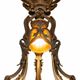 Large 8-light bronze chandelier, Art Nouveau, Nancy School – Around 1900