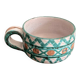Low Diamond Cup Ceramic Vallauris Robert Picault Vintage 50's Geometric