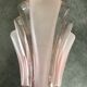 Vase en verre moulé rose art déco 18 cm