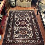 Antique handmade Caucasian wool carpet from Dagestan, 20th century