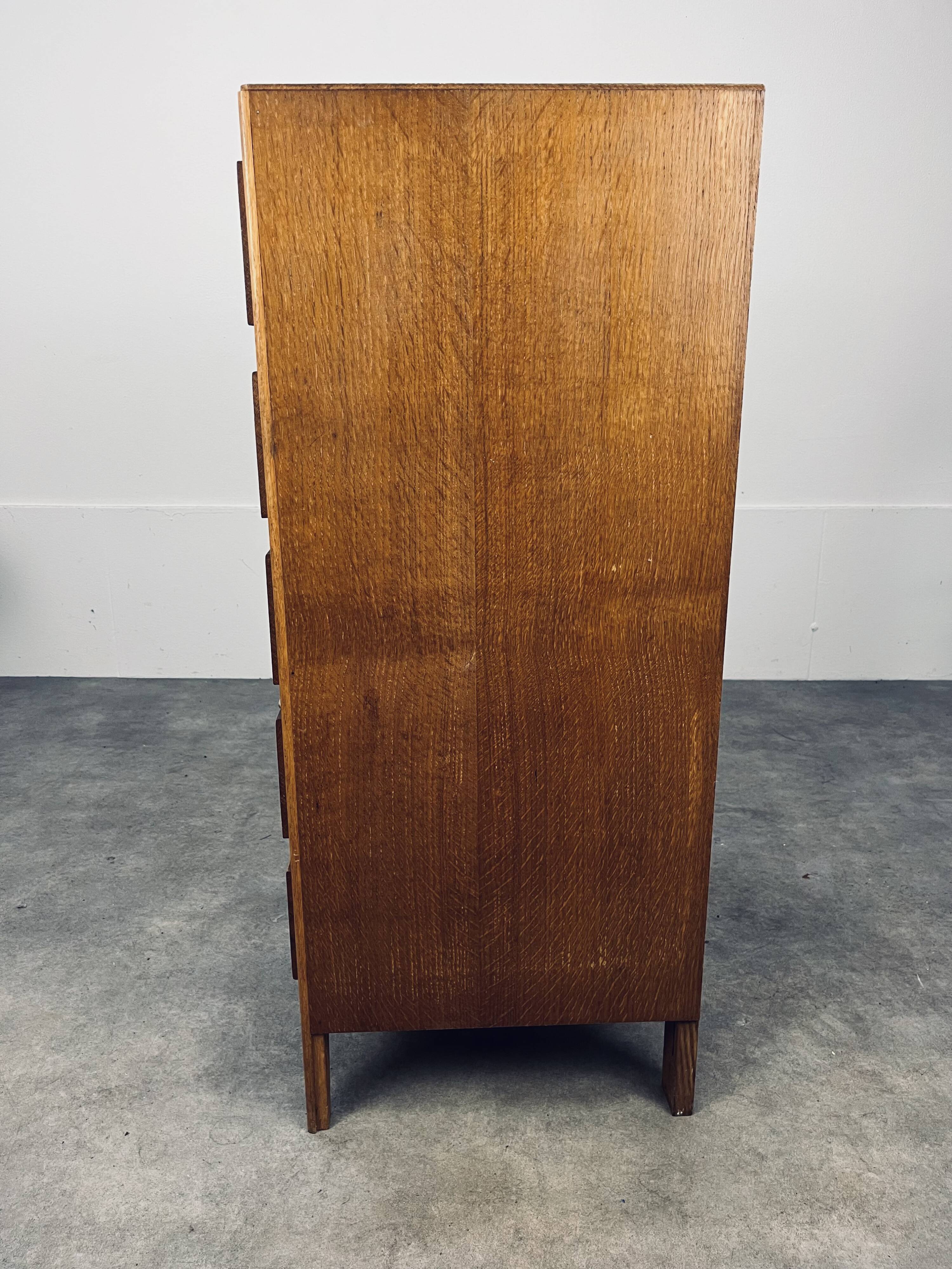 50s chest of drawers, blond wood