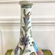 Vase céramique craquelée décor oiseaux