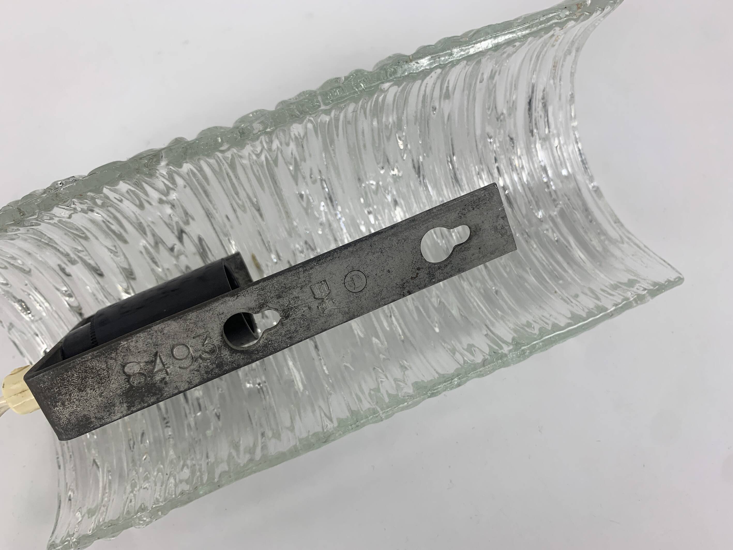 Pair of Swedish sconces 8493 Carl Fagerlund for Orrefors, 1960s