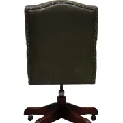 Chesterfield Green tufted Leather desk chair by Wade England 1960s