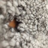 1960s, reupholstered Danish armchair, New Zealand genuine sheepskin.