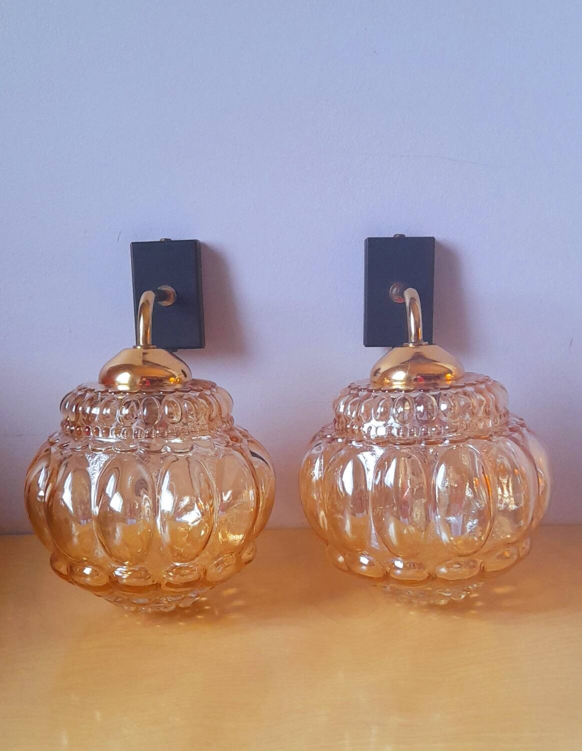 Pair of dlg Helena Tynell wall lights 70s