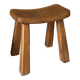 Vintage solid elm stool from the 70s