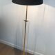 Glass and brass floor lamp