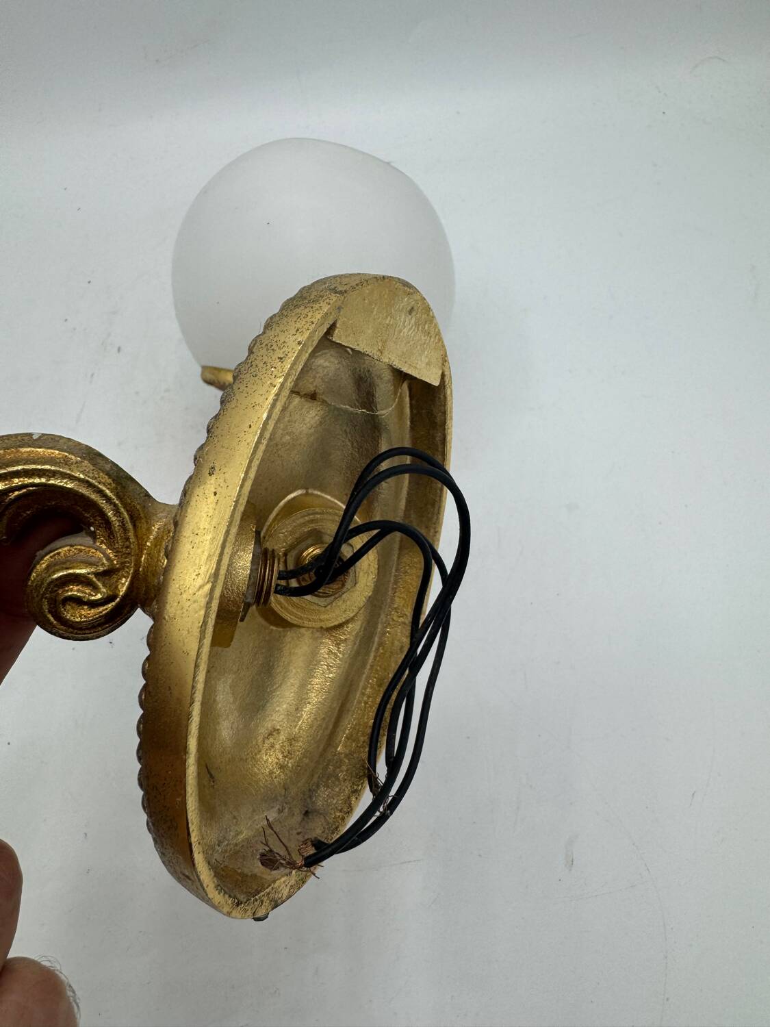 Double gold wall light