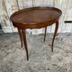 Antique Oval Cocktail Table Guéridon LOUIS XV Wooden Curved Legs Vintage